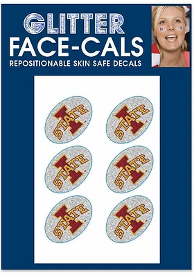 Iowa State Cyclones 6pk Glitter Design Tattoo