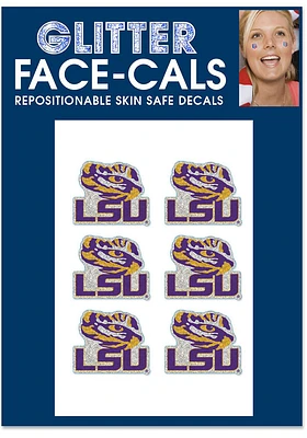 LSU Tigers 6pk Glitter Tattoo