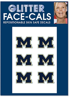 Michigan Wolverines 6pk Glitter Design Tattoo