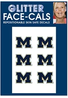 Michigan Wolverines 6pk Glitter Design Tattoo