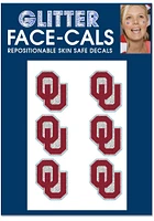 Oklahoma Sooners 6pk Glitter Design Tattoo