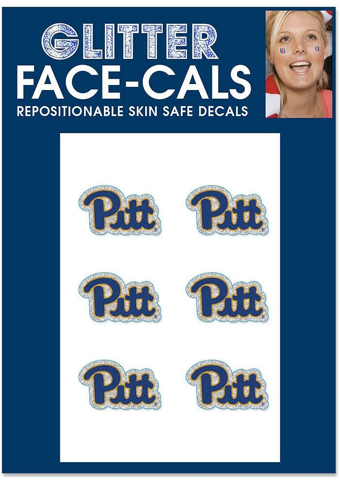 Pitt Panthers 6pk Glitter Wordmark Tattoo