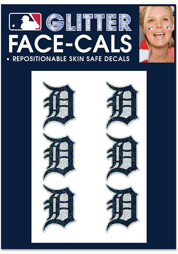 Detroit Tigers 6pk Glitter Tattoo