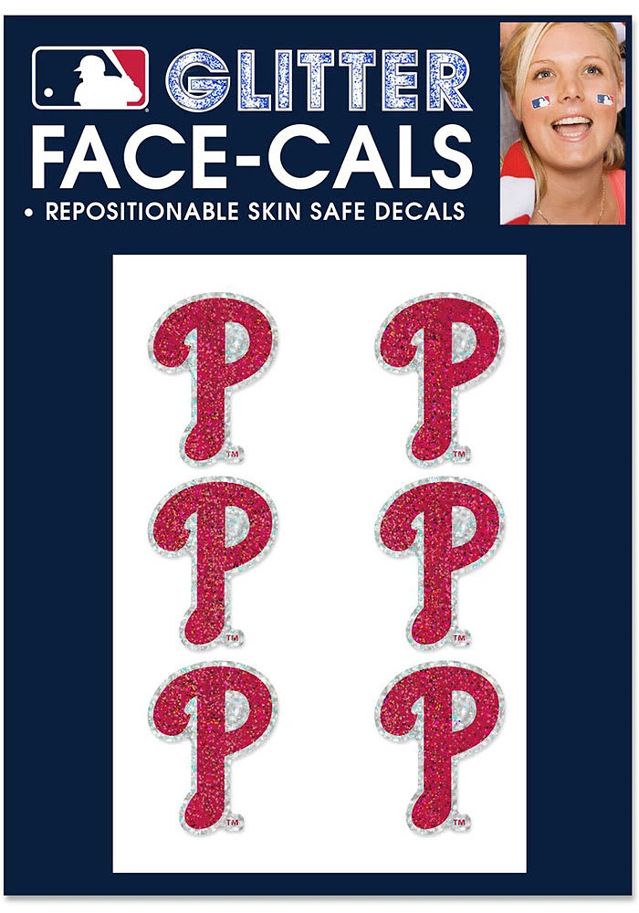 Philadelphia Phillies 6pk Glitter Tattoo