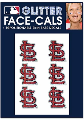 St Louis Cardinals 6pk Glitter Tattoo