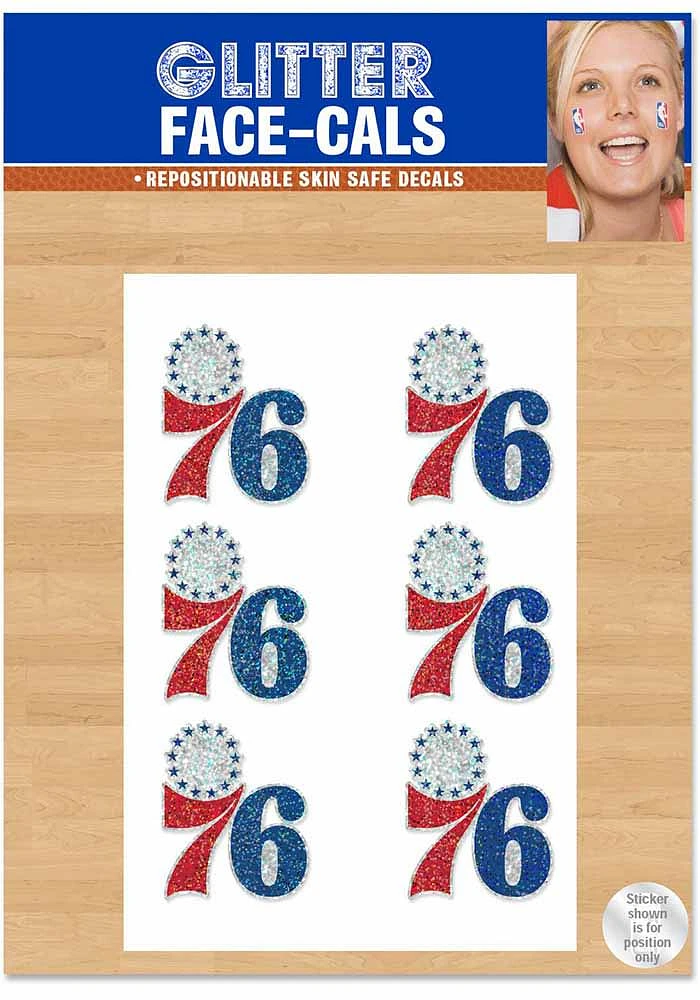 Philadelphia 76ers 6pk Glitter Tattoo