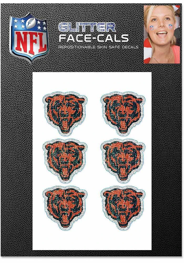 Chicago Bears 6pk Glitter Tattoo