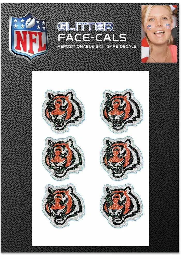 Cincinnati Bengals 6pk Glitter Tattoo