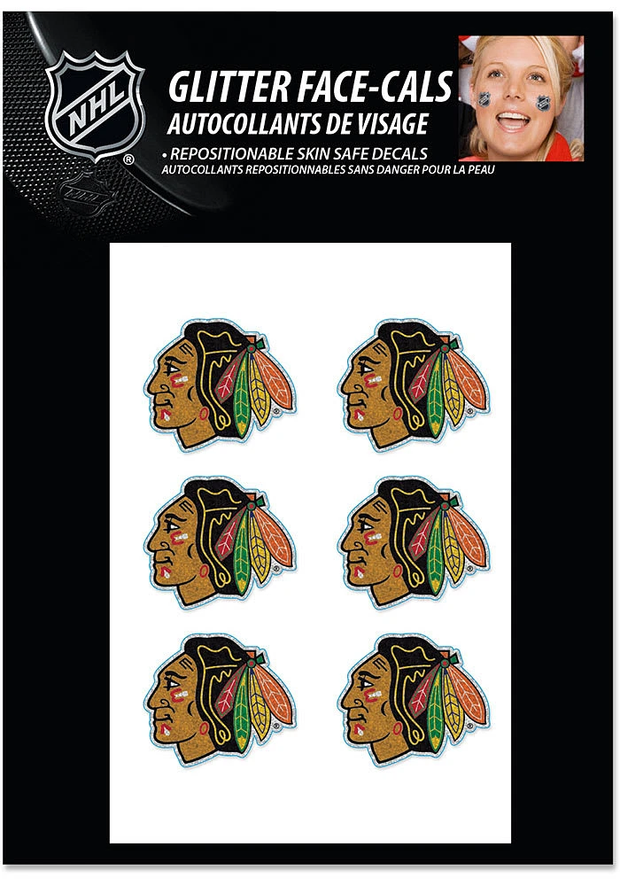 Chicago Blackhawks 6pk Glitter Tattoo