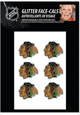 Chicago Blackhawks 6pk Glitter Tattoo