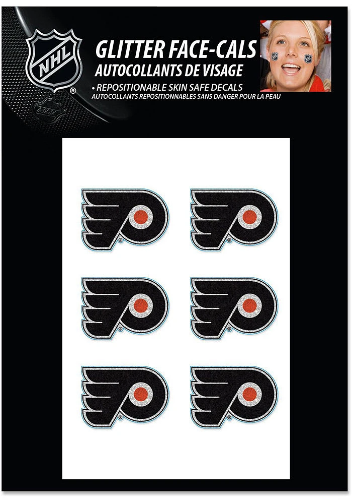 Philadelphia Flyers 6pk Glitter Tattoo