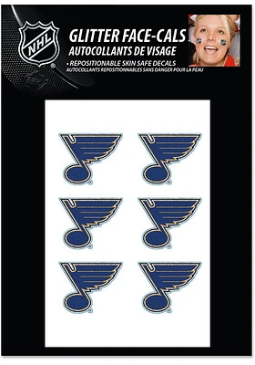 St Louis Blues 6pk Glitter Tattoo