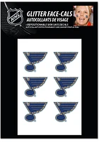 St Louis Blues 6pk Glitter Tattoo