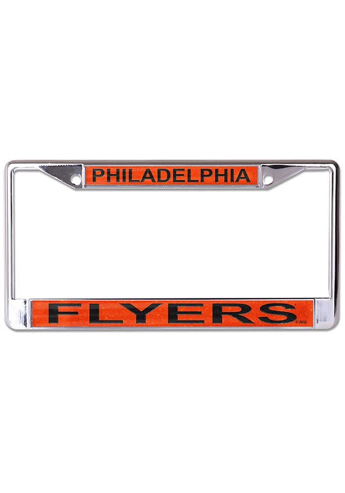 Philadelphia Flyers Metallic Glitter License Plate Frame - Orange