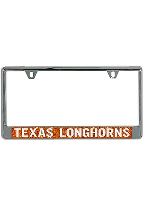 Texas Longhorns Metallic Glitter License Plate Frame - Burnt Orange