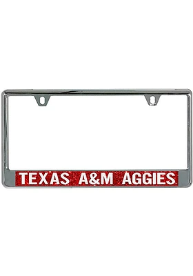 Texas A&M Aggies Metallic Glitter License Plate Frame - Maroon