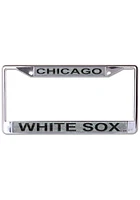 Chicago White Sox Metallic Glitter License Plate Frame - Black