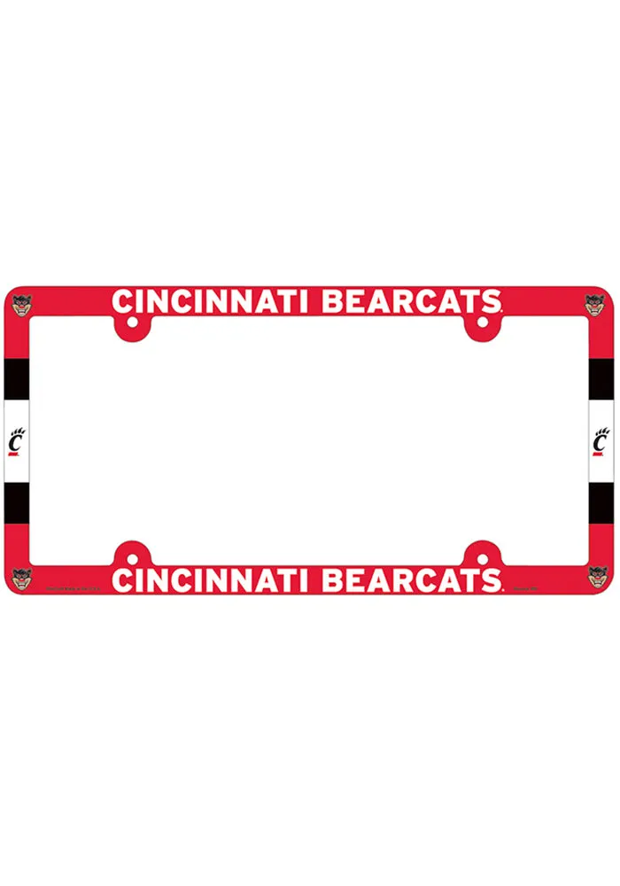 Cincinnati Bearcats Full Color Plastic License Frame