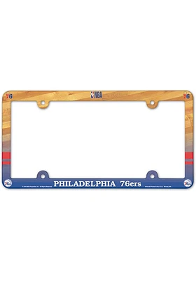 Philadelphia 76ers Full Color Plastic License Plate Frame - Blue