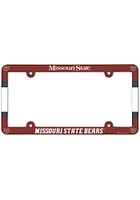 Missouri State Bears Full Color Plastic License Plate Frame - Maroon
