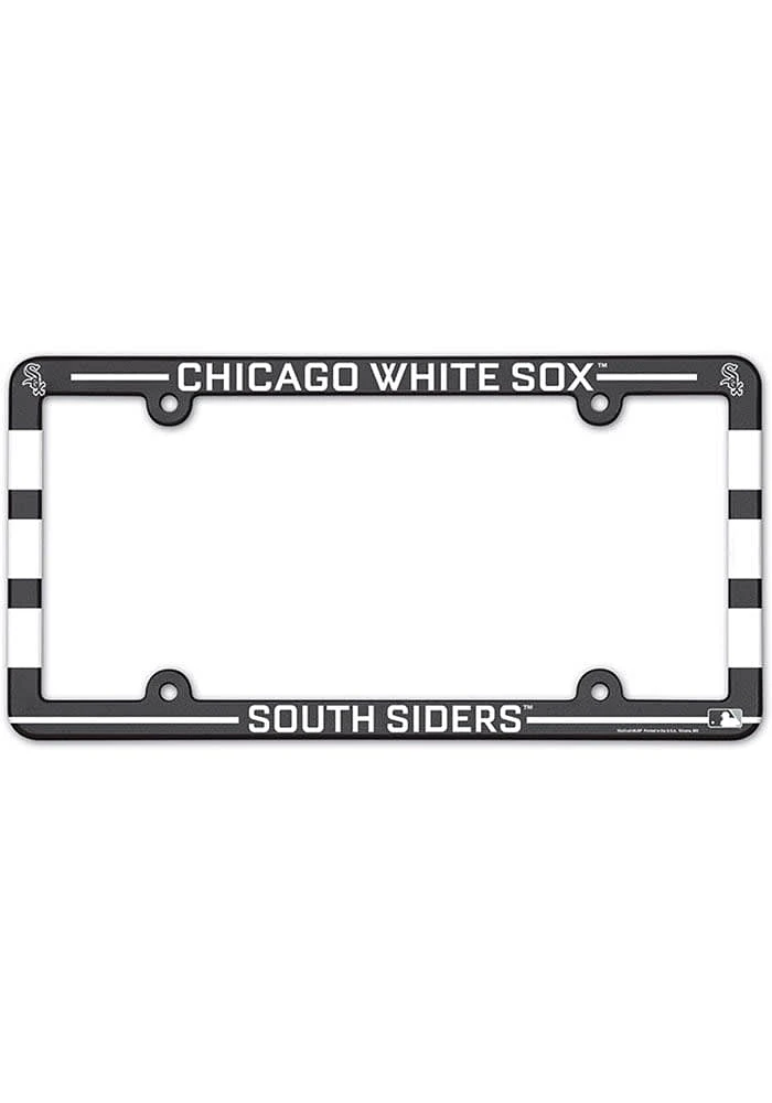 Chicago White Sox Full Color Plastic License Plate Frame - Black