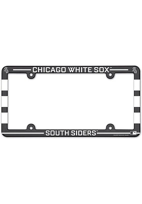 Chicago White Sox Full Color Plastic License Plate Frame - Black