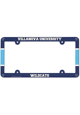 Villanova Wildcats Full Color Plastic License Plate Frame - Blue