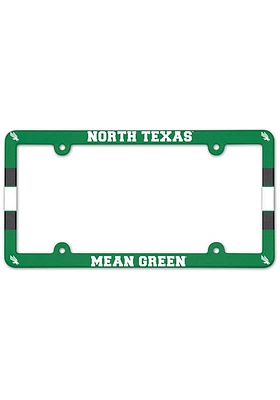 North Texas Mean Green Full Color Plastic License Plate Frame - Green