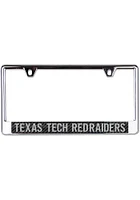Texas Tech Red Raiders Carbon Fiber License Plate Frame - Silver