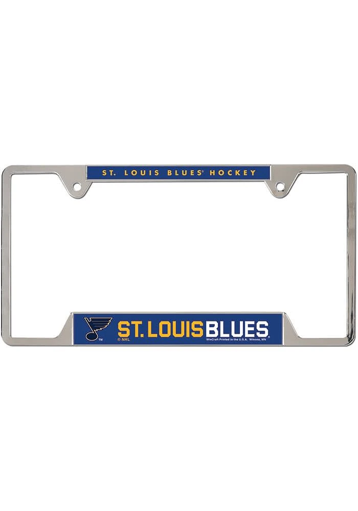 St Louis Blues Thin Metal License Plate Frame - Blue