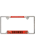 Cleveland Browns Thin Metal License Plate Frame - Orange