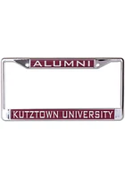 Kutztown University Team Color Alumni License Plate Frame - Maroon