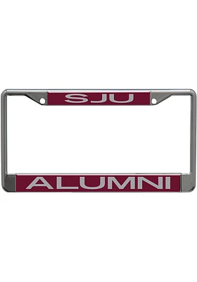 Saint Josephs Hawks Team Color Alumni License Plate Frame - Red