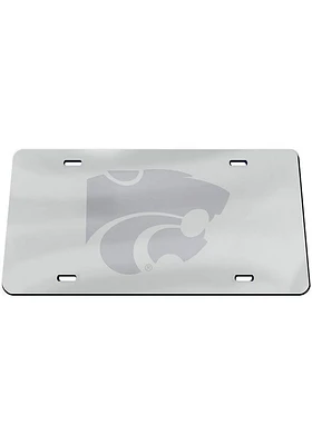 K-State Wildcats Silver Frosted Car Accessory License Plate