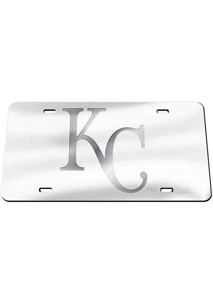 Kansas City Royals Silver Frosted Car Accessory License Plate