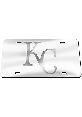 Kansas City Royals Silver Frosted Car Accessory License Plate