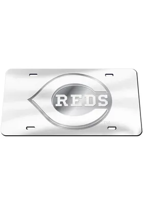 Cincinnati Reds Frosted Car Accessory License Plate