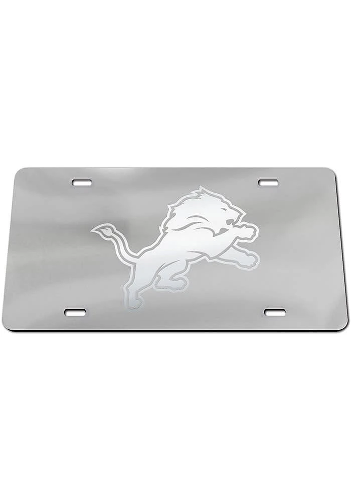 Detroit Lions Silver Frosted Car Accessory License Plate