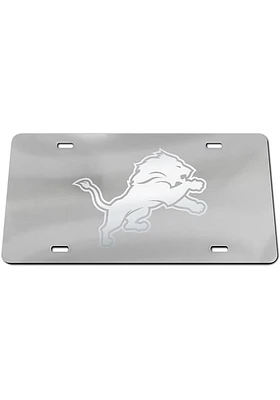 Detroit Lions Silver Frosted Car Accessory License Plate