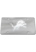 Detroit Lions Silver Frosted Car Accessory License Plate