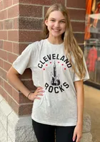 Cleveland Oatmeal Rocks Terminal Tower Guitar Short Sleeve T-Shirt