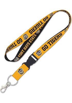 Fort Hays State Tigers Team Color Detachable Lanyard - Yellow