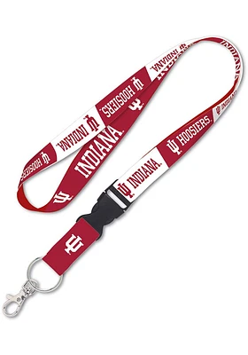 Indiana Hoosiers Team Color Detachable Lanyard - Red
