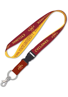 Iowa State Cyclones Team Color Detachable Lanyard - Red