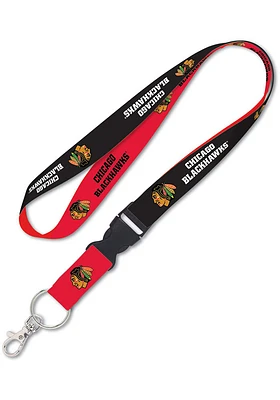 Chicago Blackhawks Team Color Detachable Lanyard - Black