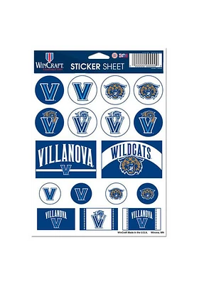 Villanova Wildcats 5x7 Sheet of Stickers - Grey