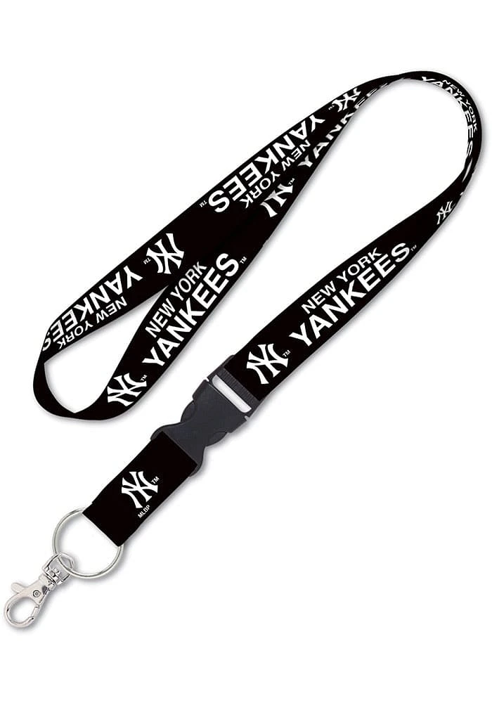 New York Yankees Team Logo Lanyard - Black