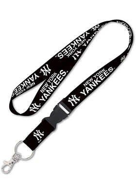 New York Yankees Team Logo Lanyard - Black