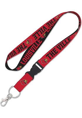 Louisville Cardinals Team Logo Lanyard - Black