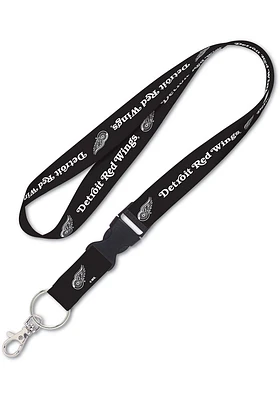 Detroit Red Wings Black Lanyard - Black